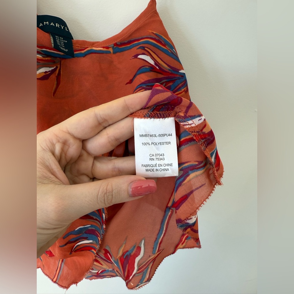 Amaryllis One-Shoulder Rust Ruffle Top - Picture 4 of 4